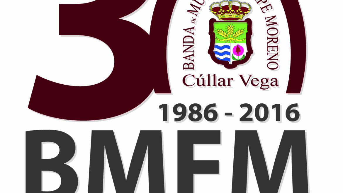 Logo Trigésimo Aniversario de la Banda Felipe Moreno de Cúllar Vega