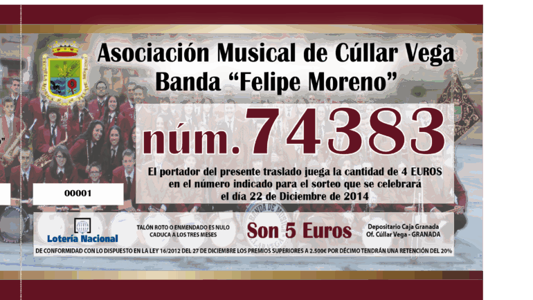 El 74383, el número que será agraciado en la Lotería de Navidad