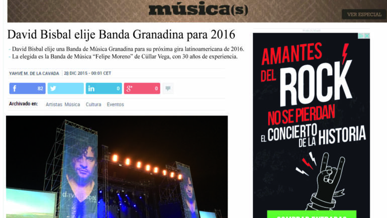 La BMFM con Davis Bisbal en su gira latino-americana de 2016