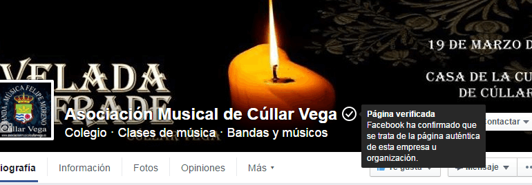 Nuestro Perfil verificado por Facebook