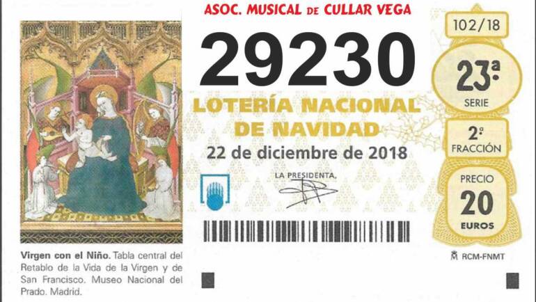 Ya podéis adquirir el décimo de Loteria de Navidad de la Asociación Musical (29230)